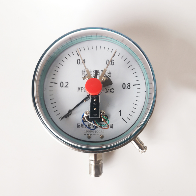 不(bu)鏽鋼電接點(diǎn)壓力表YXC-100B